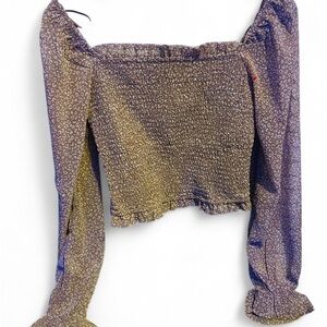 Women's Purple Smocked Top